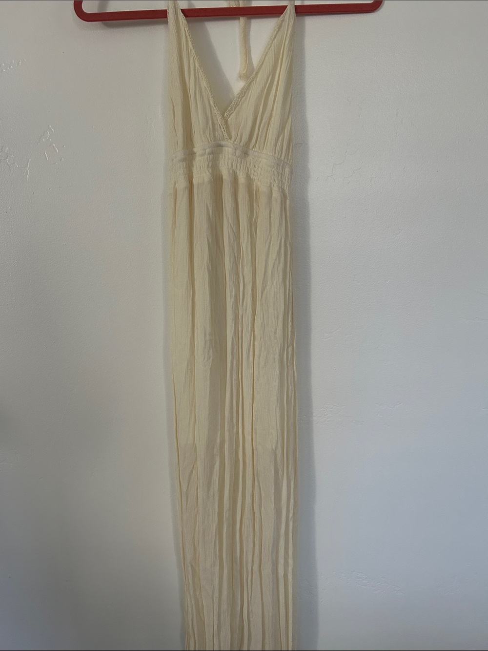 Full Tilt Cream V-Neck Maxi Dress